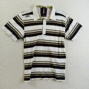 Billabong Polo Shirt Golf Shirt Men's Large Short Sleeve‎ Black White Green Soft
